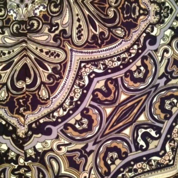 CHICO'S PURPLE AND GREY PAISLEY JACKET - SIZE 2 - Picture 5 of 6